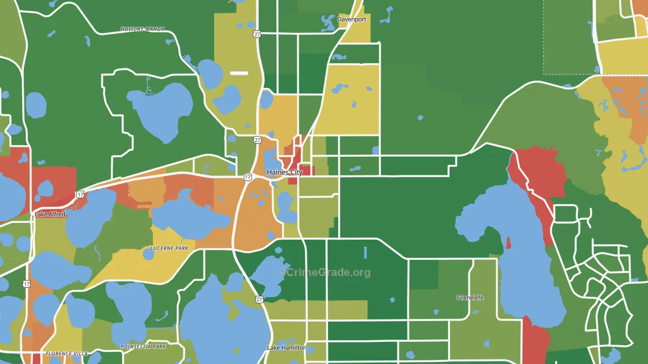 33844, FL Map of Drug-Related Crime Rates