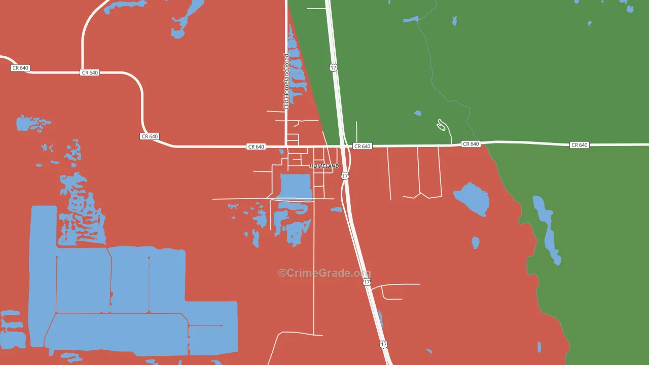 33847, FL Map of Drug-Related Crime Rates