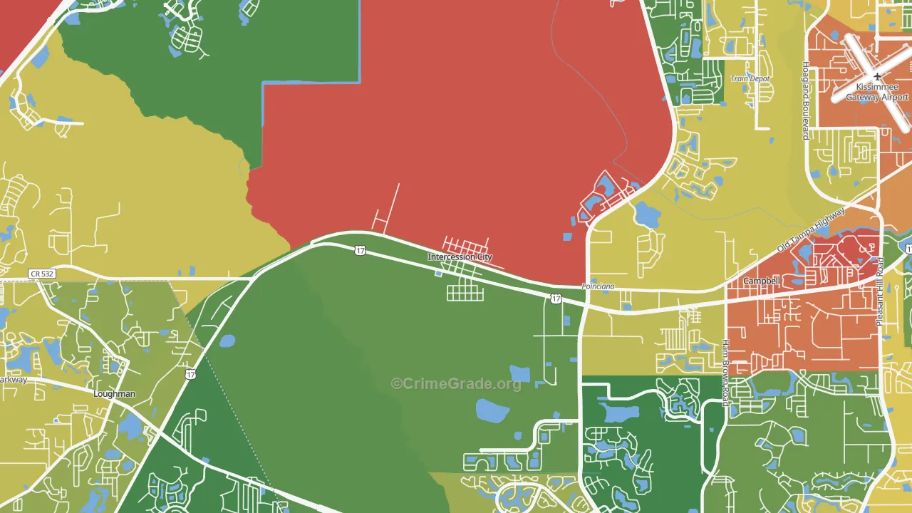 33848, FL Map of Drug-Related Crime Rates