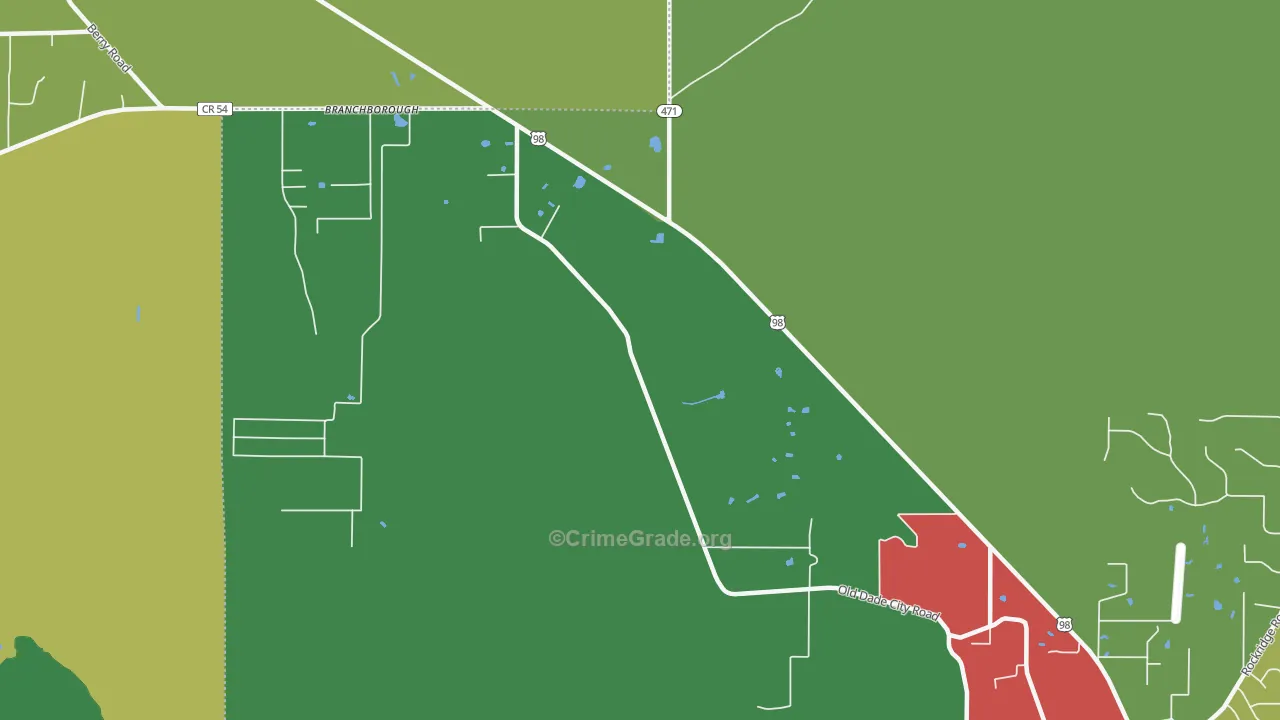 33849, FL Map of Drug-Related Crime Rates