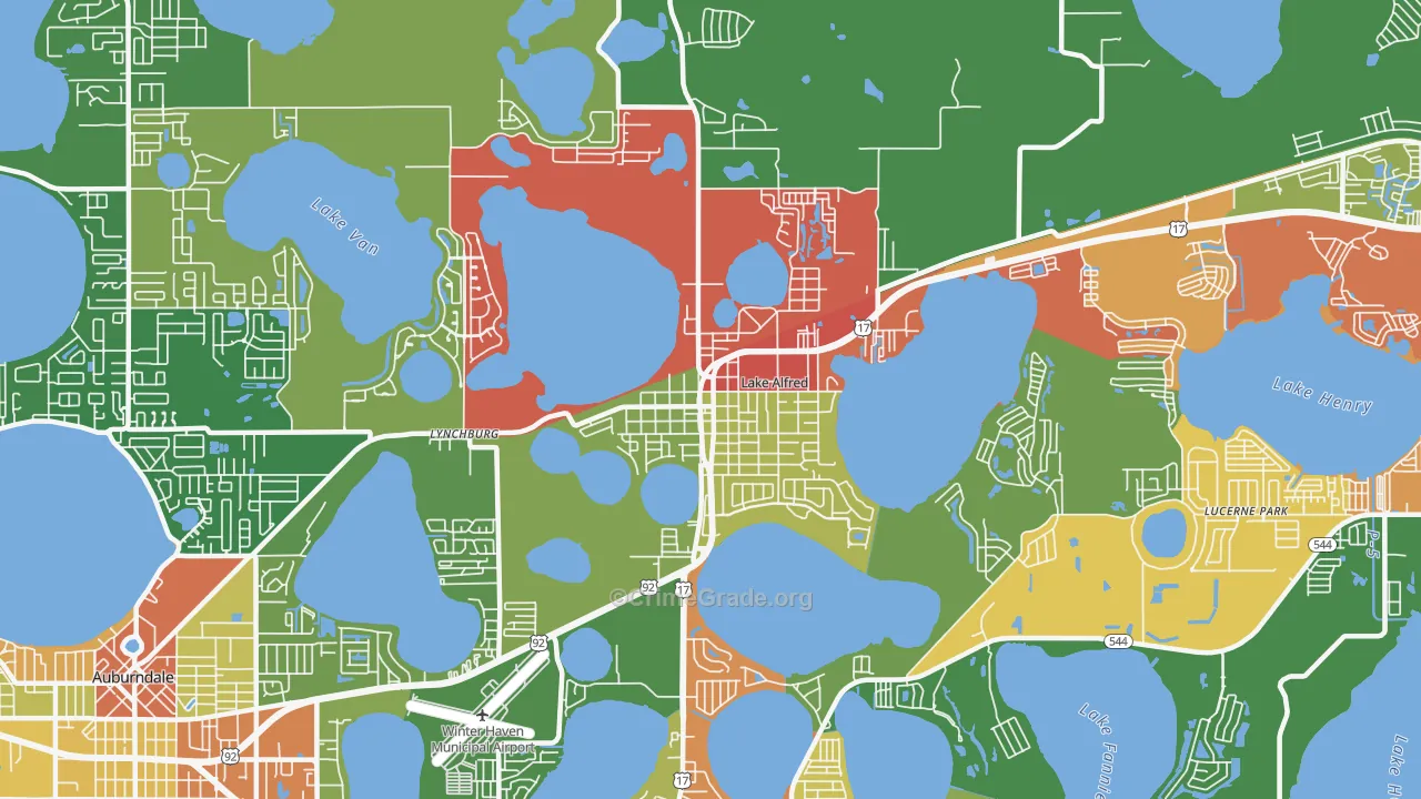 33850, FL Map of Drug-Related Crime Rates