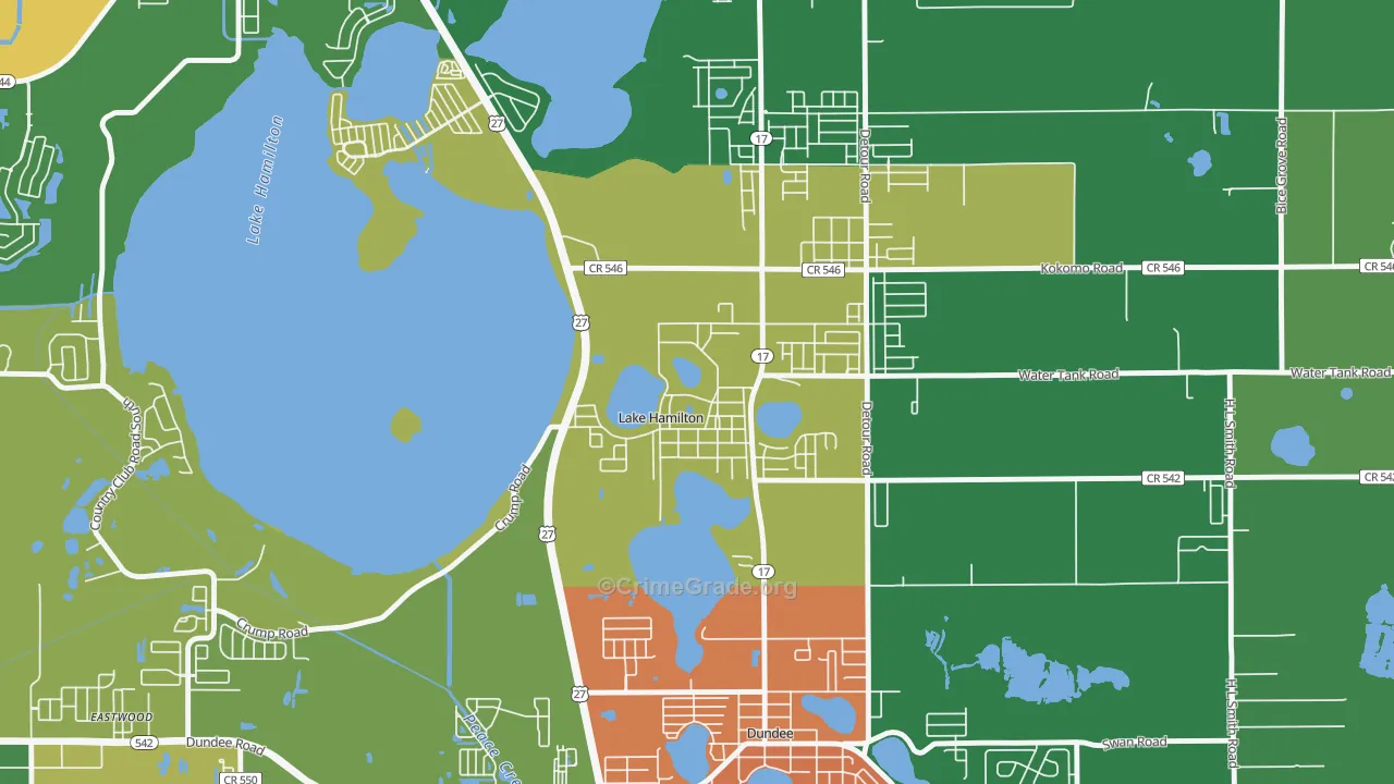 33851, FL Map of Drug-Related Crime Rates