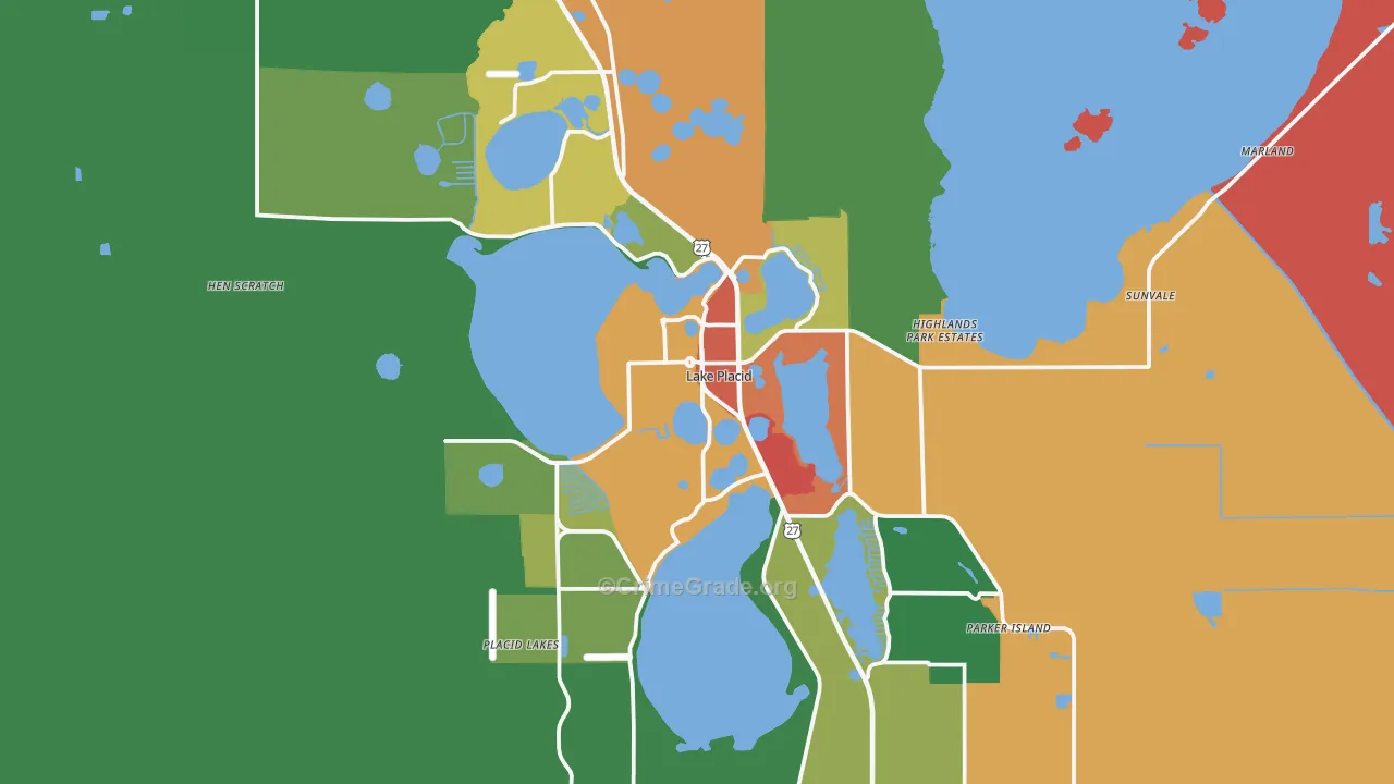 33852, FL Map of Drug-Related Crime Rates