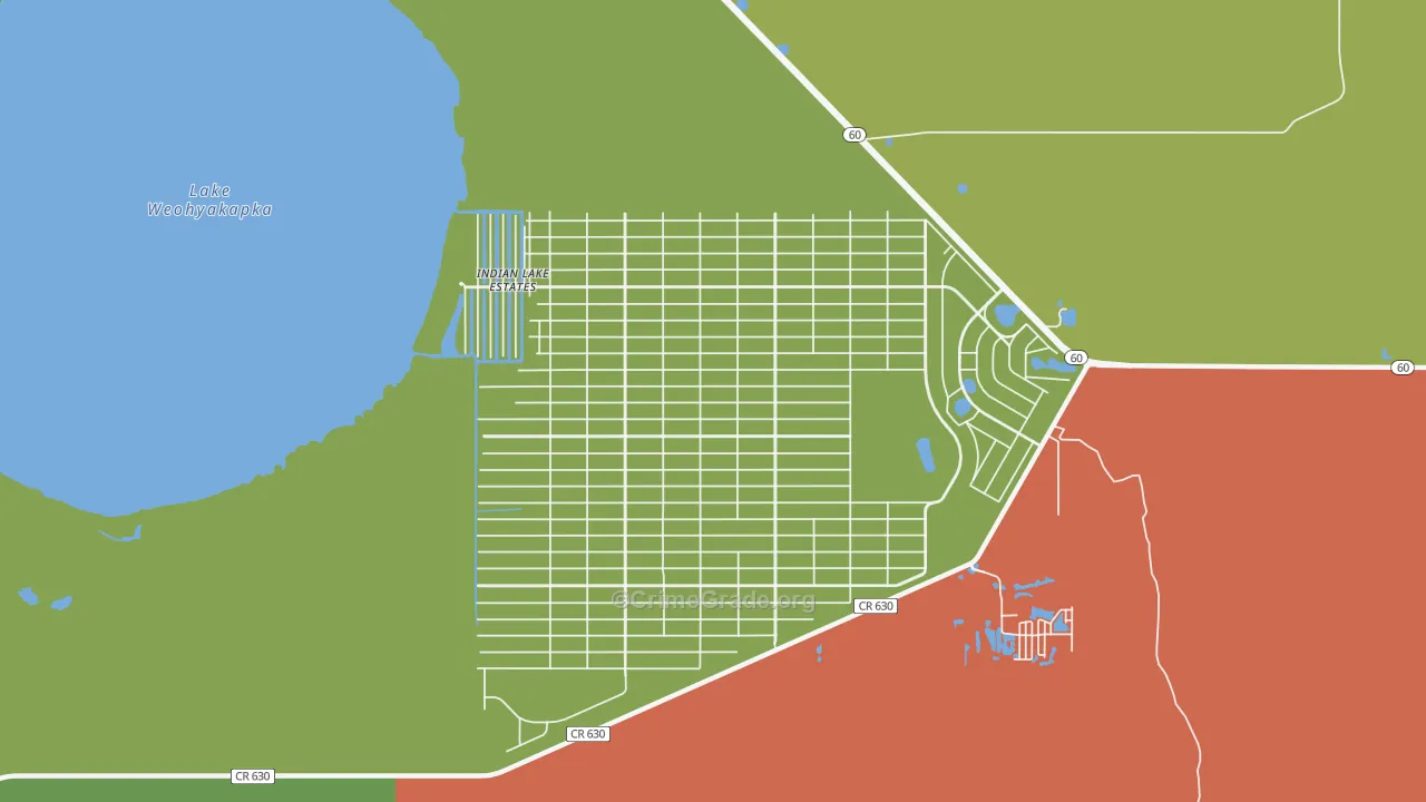 33855, FL Map of Drug-Related Crime Rates