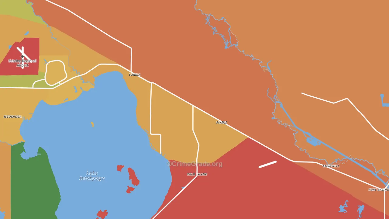 33857, FL Map of Drug-Related Crime Rates