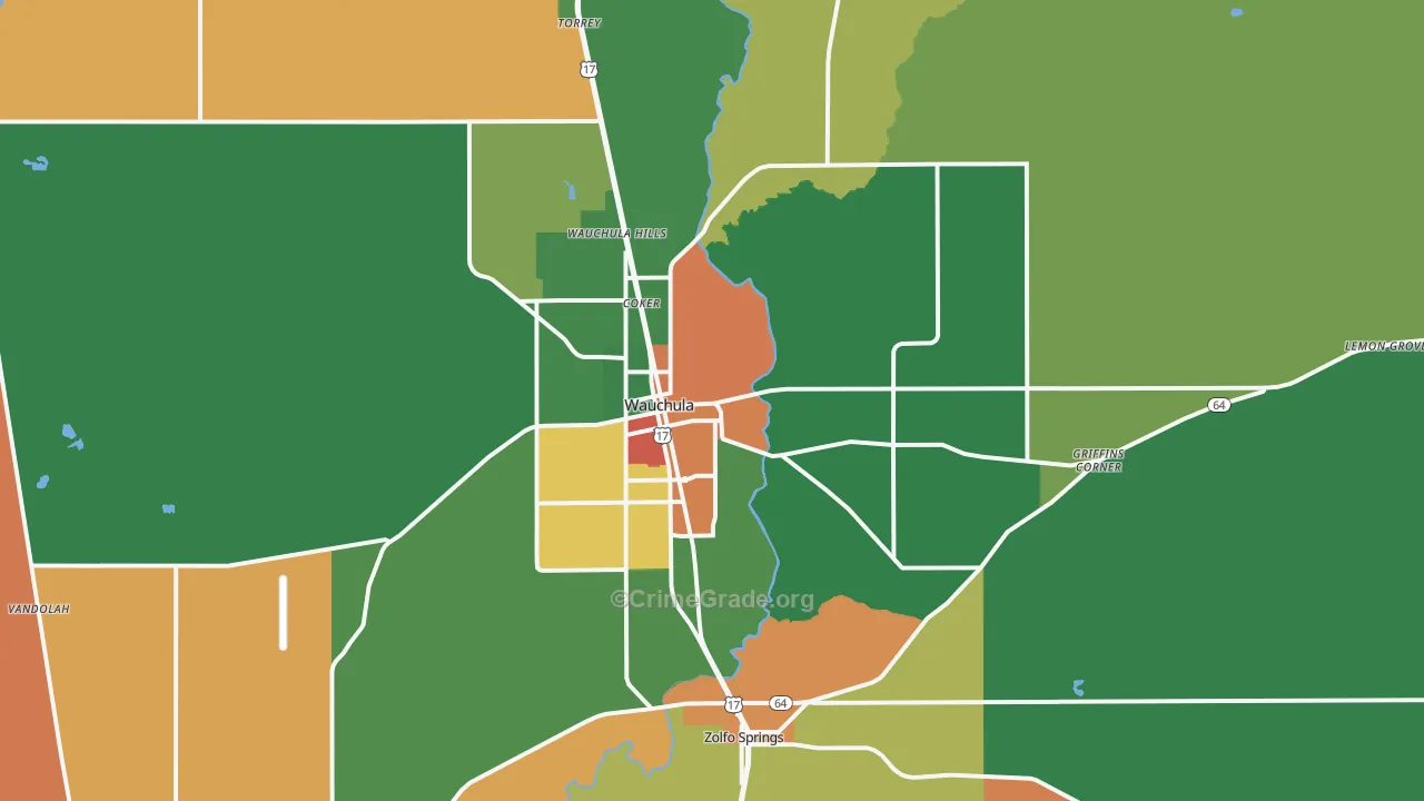 33873, FL Map of Drug-Related Crime Rates