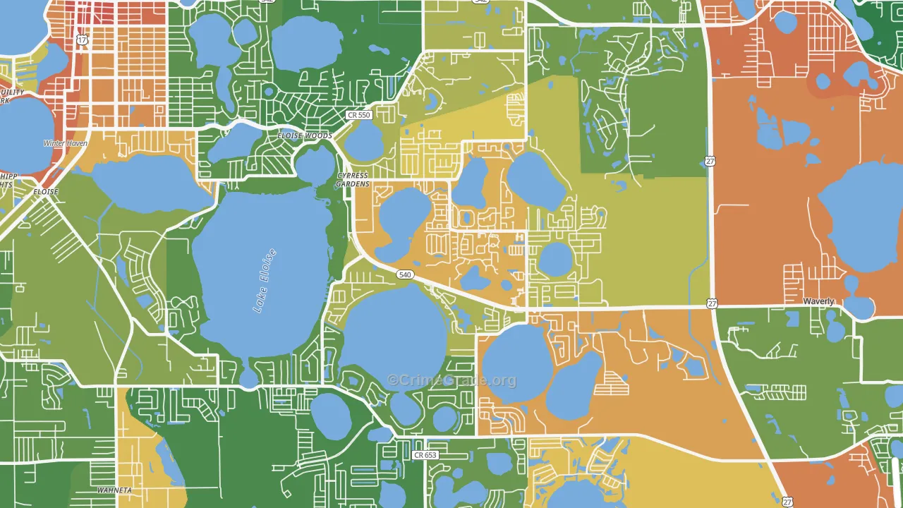 33884, FL Map of Drug-Related Crime Rates