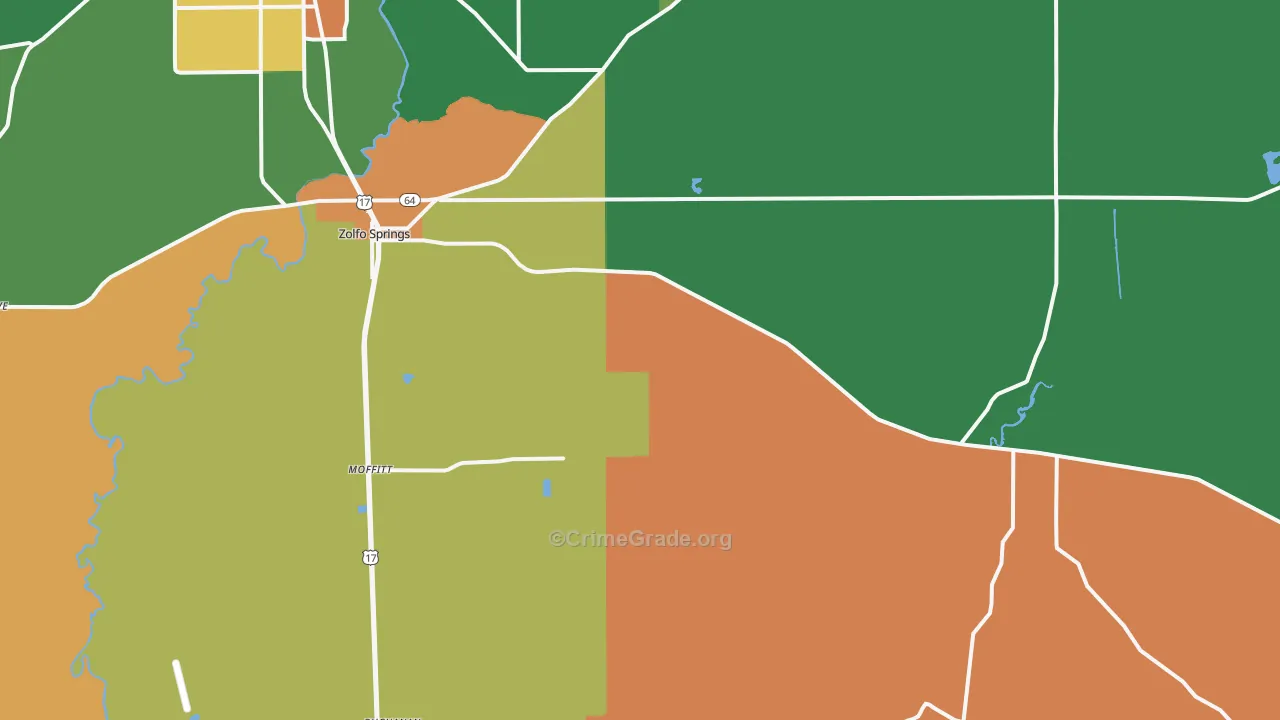 33890, FL Map of Drug-Related Crime Rates