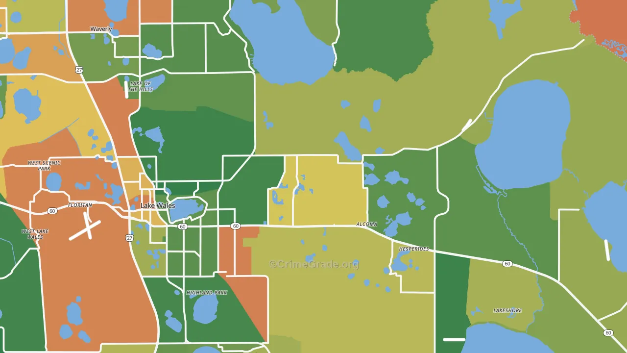 33898, FL Map of Drug-Related Crime Rates