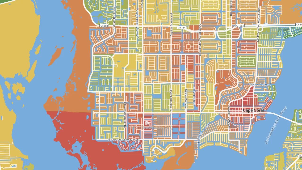 33914, FL Map of Drug-Related Crime Rates