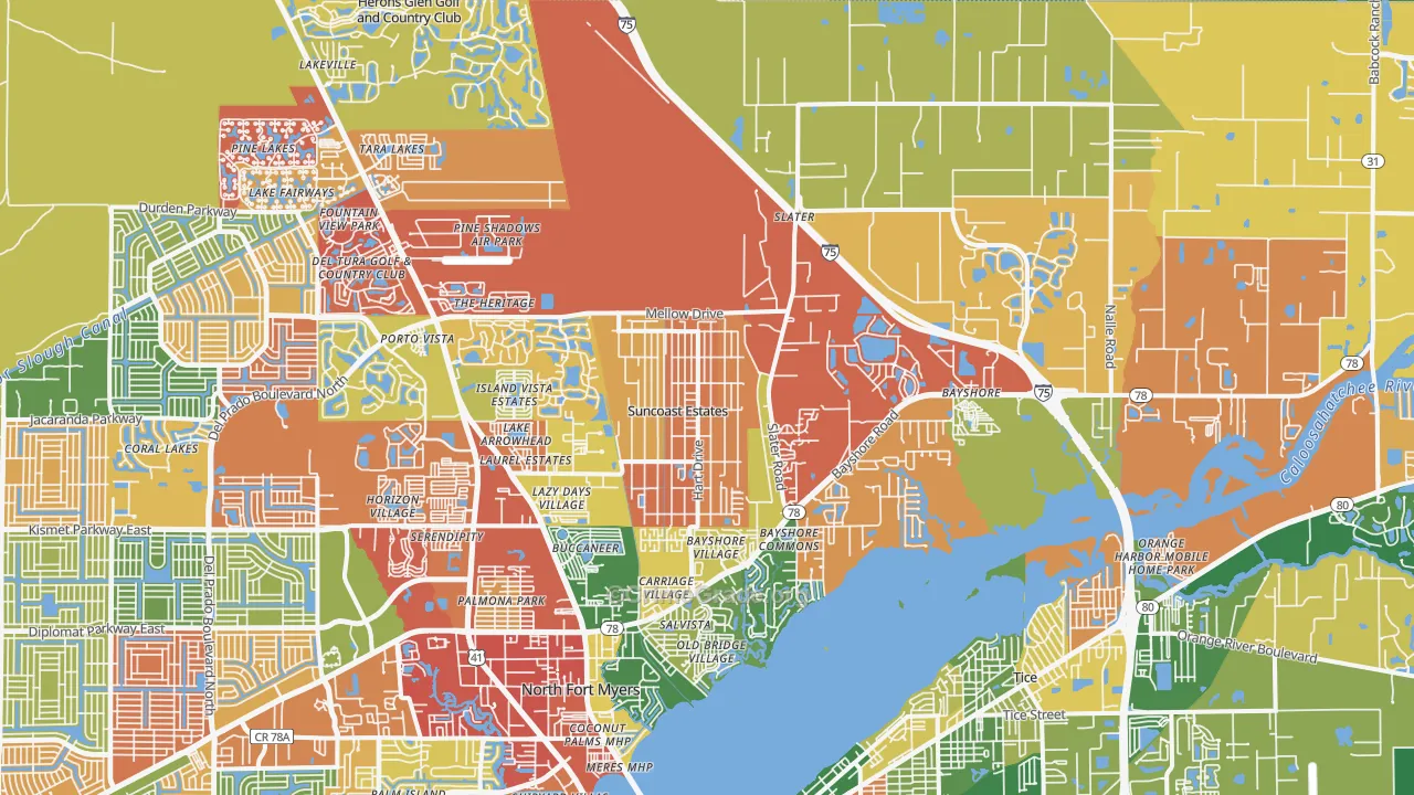 33917, FL Map of Drug-Related Crime Rates