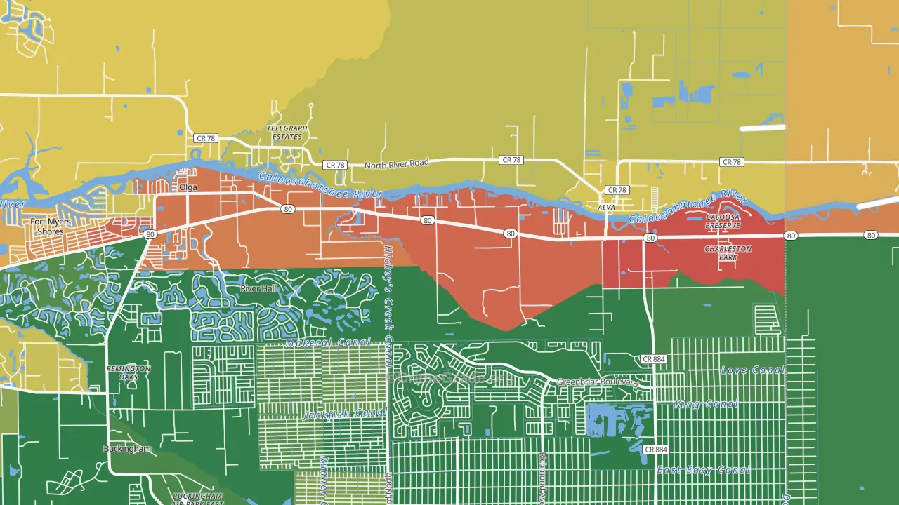 33920, FL Map of Drug-Related Crime Rates