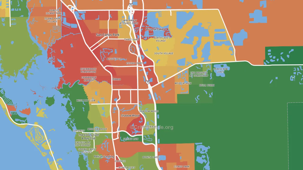 33928, FL Map of Drug-Related Crime Rates