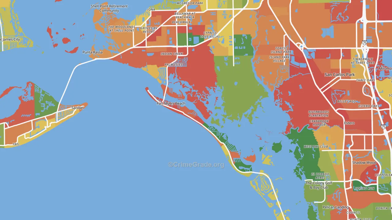 33931, FL Map of Drug-Related Crime Rates