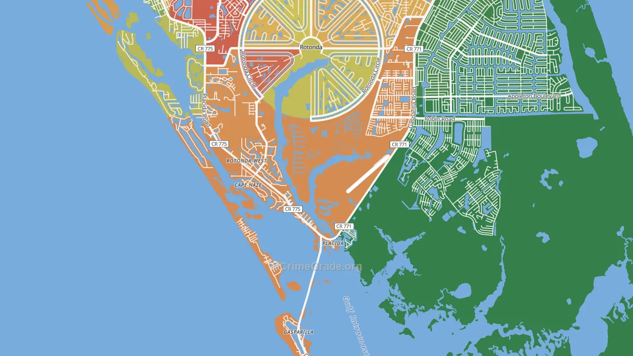 33946, FL Map of Drug-Related Crime Rates