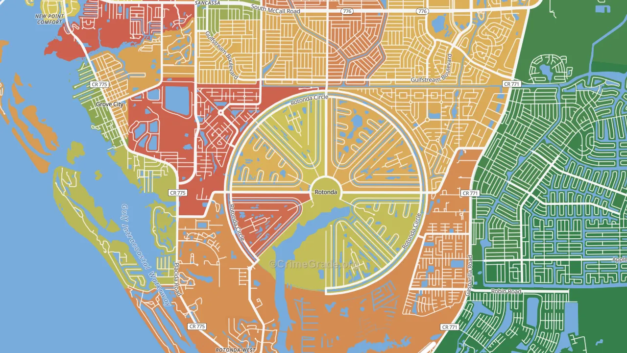 33947, FL Map of Drug-Related Crime Rates