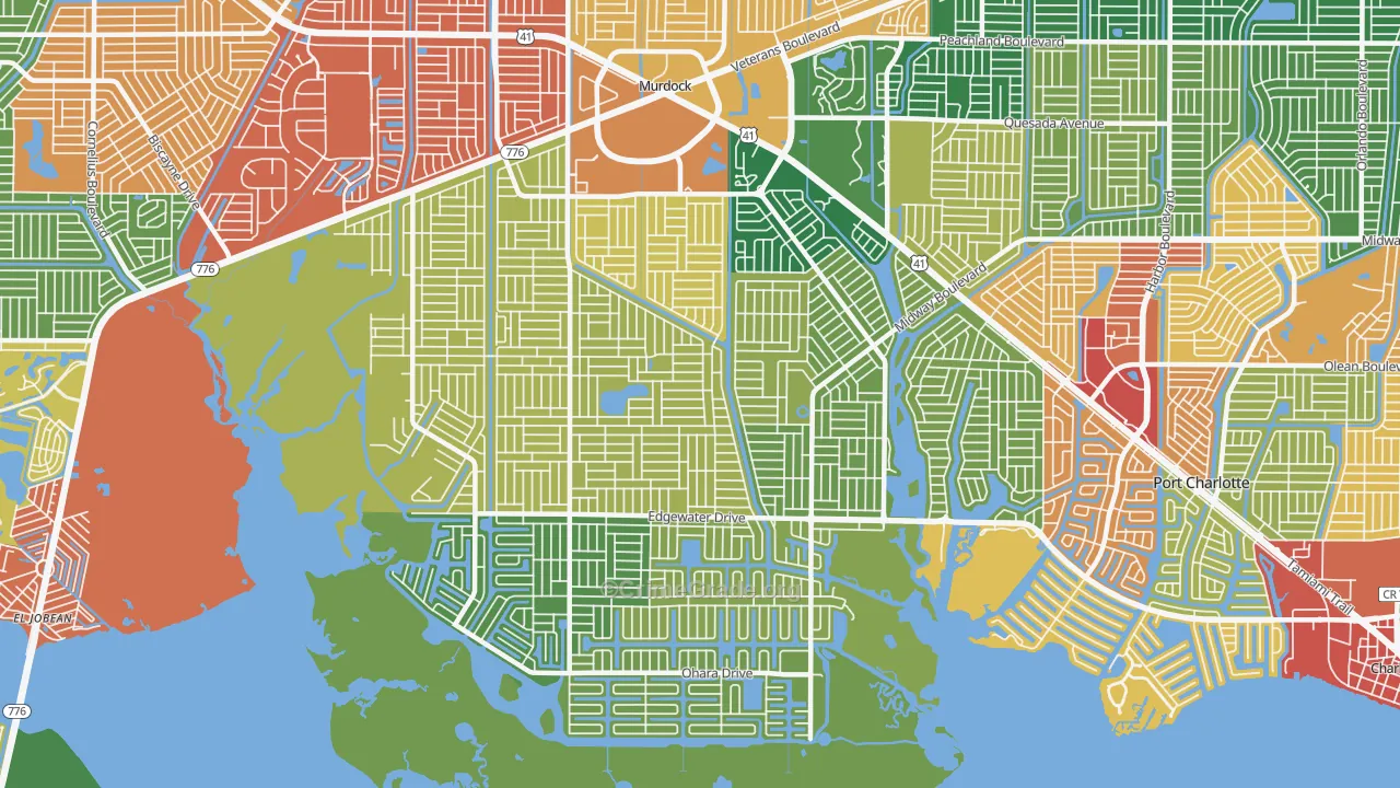 33948, FL Map of Drug-Related Crime Rates