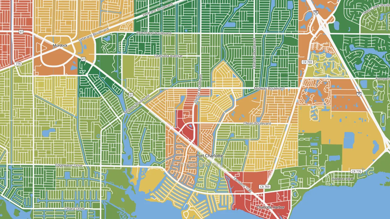 33952, FL Map of Drug-Related Crime Rates