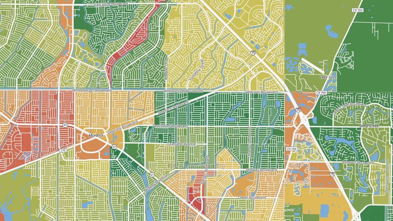 33954, FL Map of Drug-Related Crime Rates