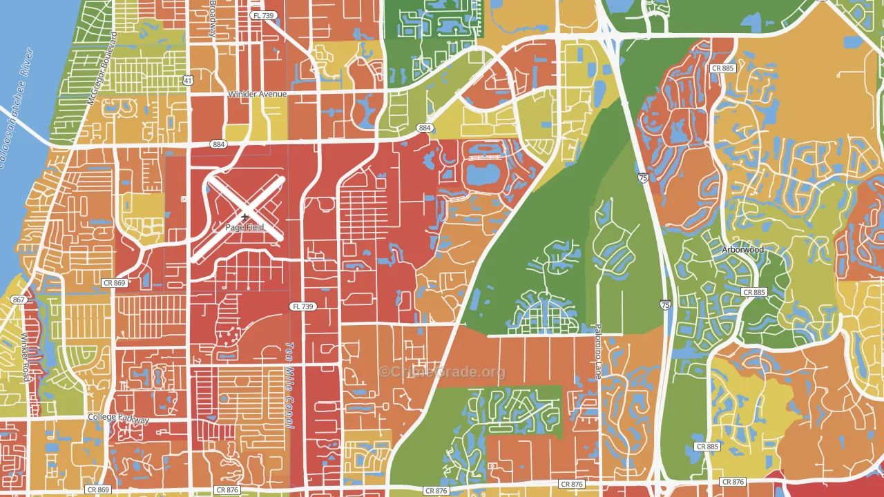 33966, FL Map of Drug-Related Crime Rates