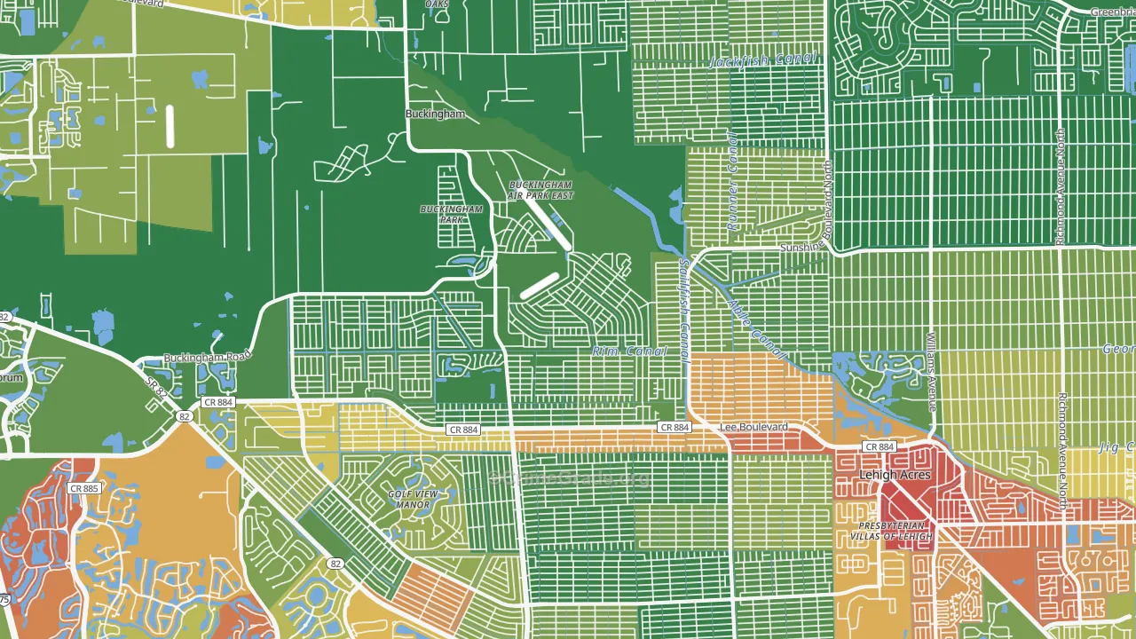 33971, FL Map of Drug-Related Crime Rates