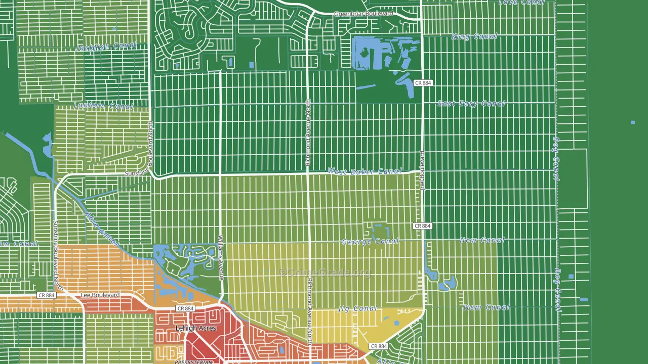 33972, FL Map of Drug-Related Crime Rates