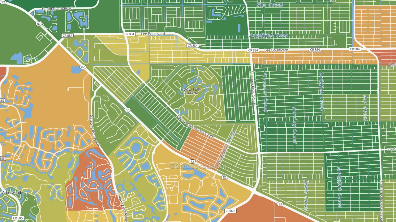 33973, FL Map of Drug-Related Crime Rates