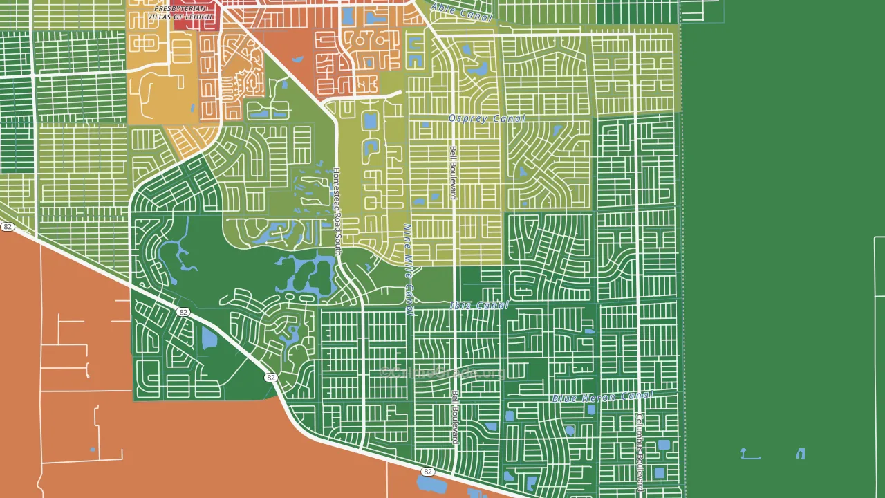 33974, FL Map of Drug-Related Crime Rates