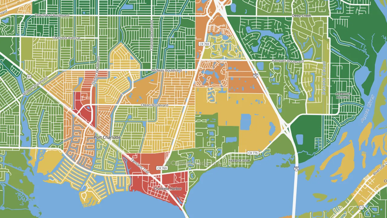 33980, FL Map of Drug-Related Crime Rates