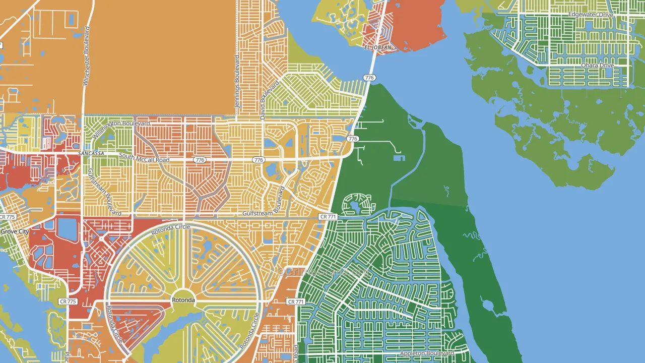 33981, FL Map of Drug-Related Crime Rates