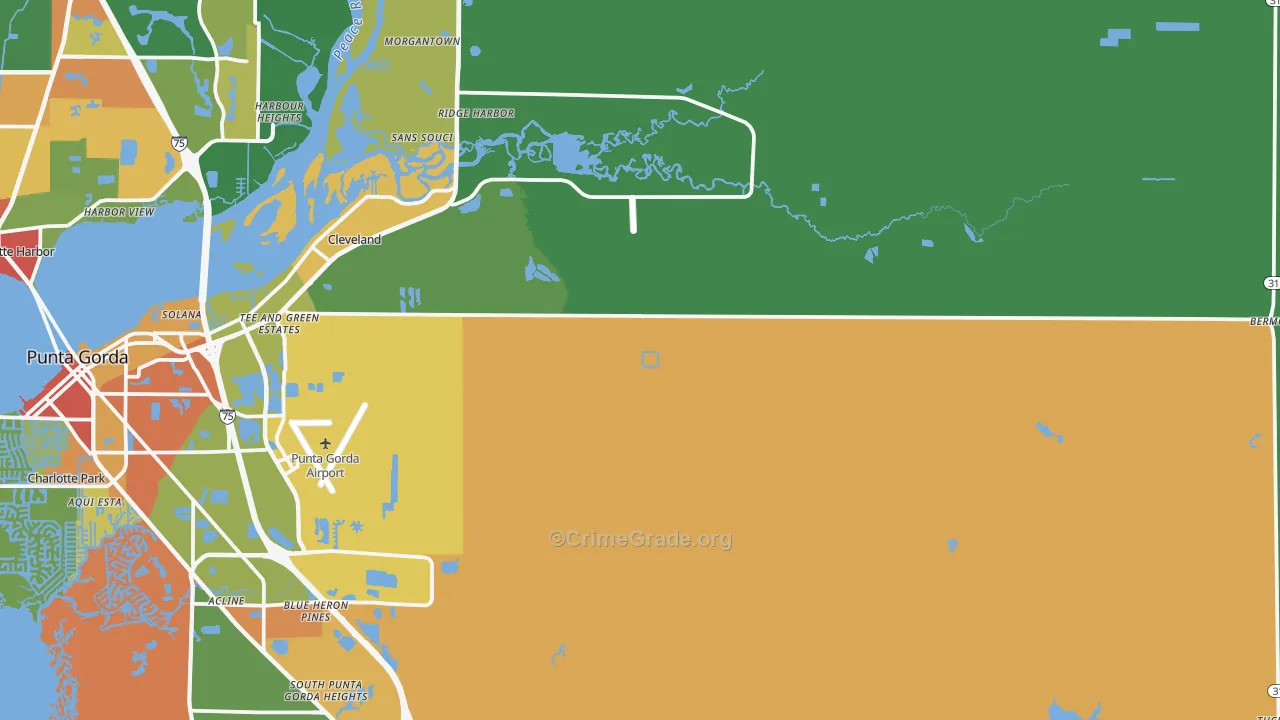 33982, FL Map of Drug-Related Crime Rates