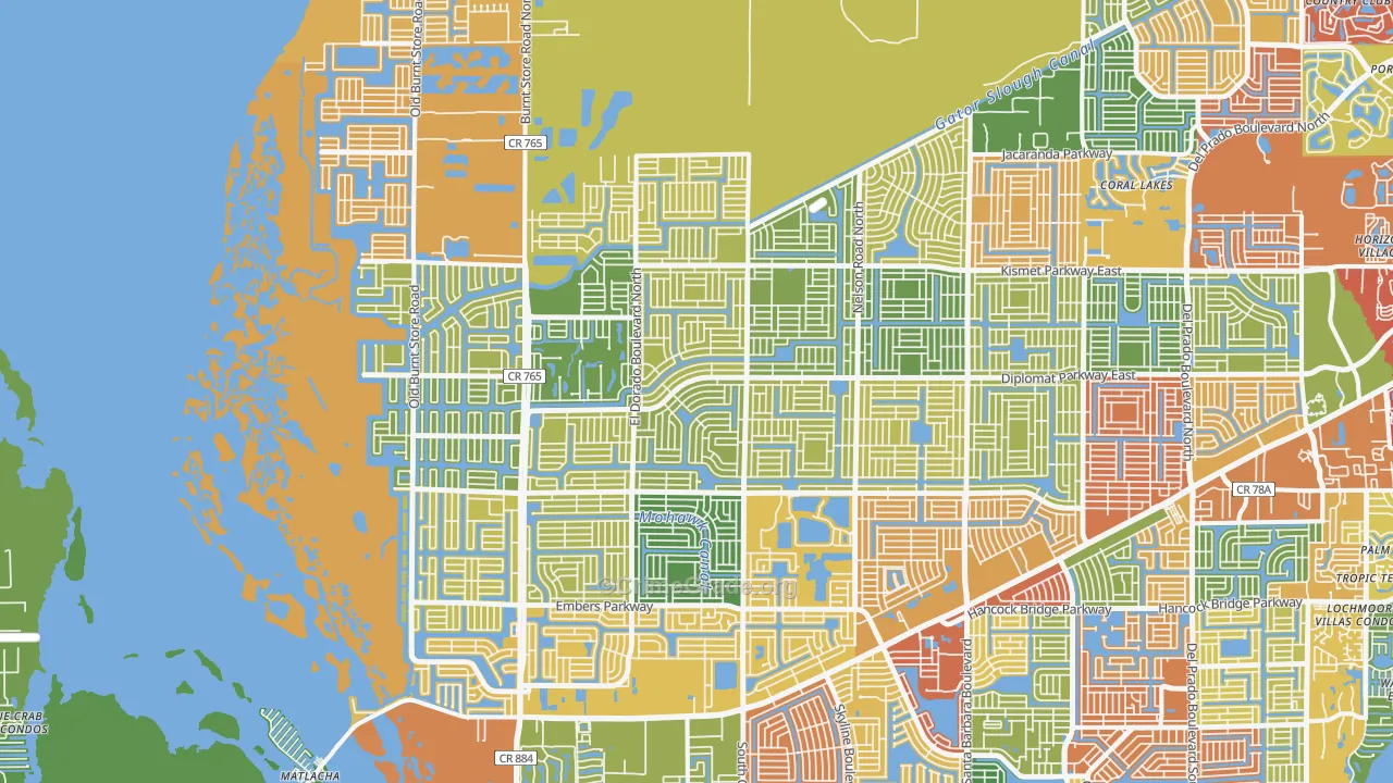 33993, FL Map of Drug-Related Crime Rates