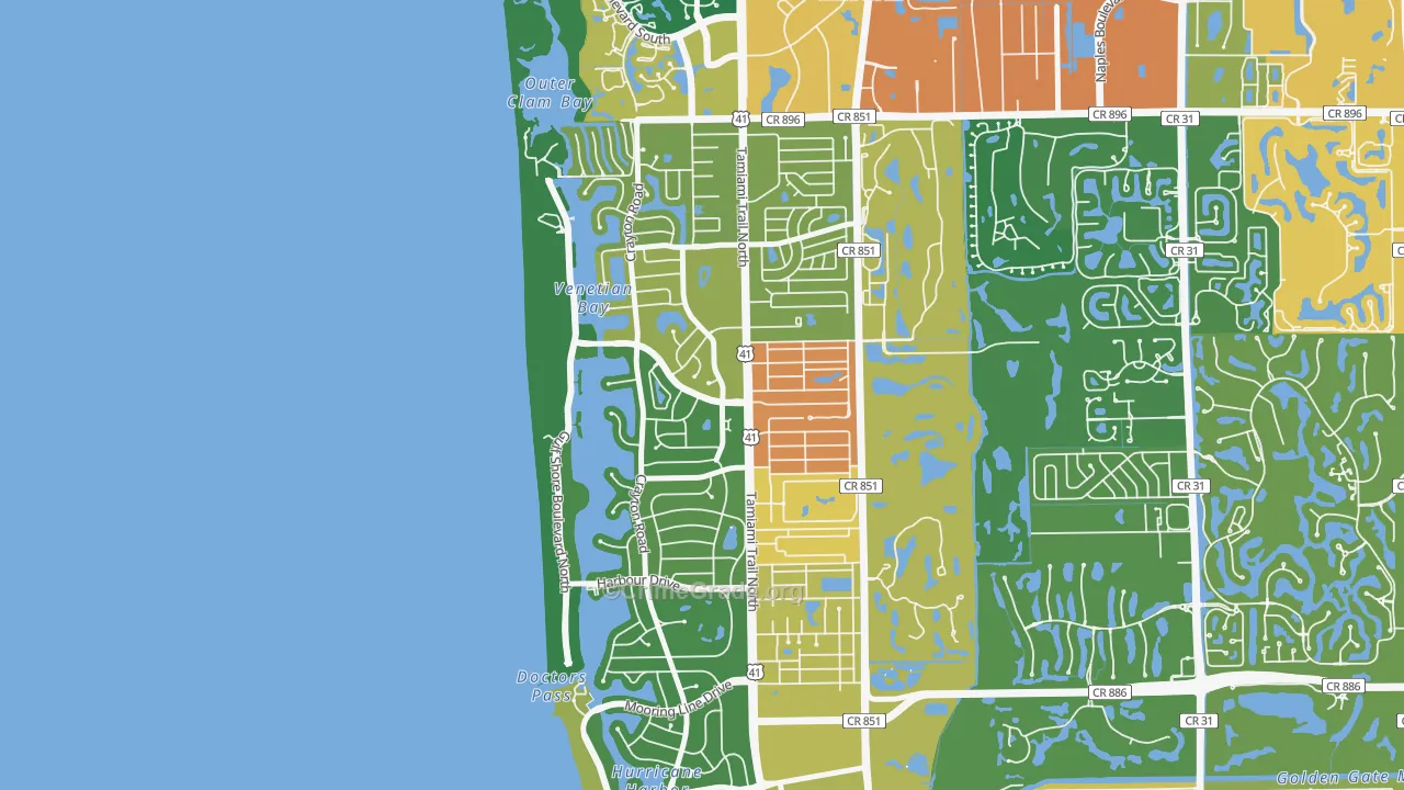 34103, FL Map of Drug-Related Crime Rates