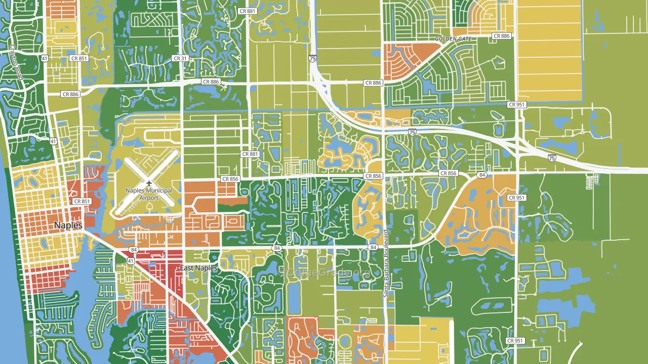 34104, FL Map of Drug-Related Crime Rates