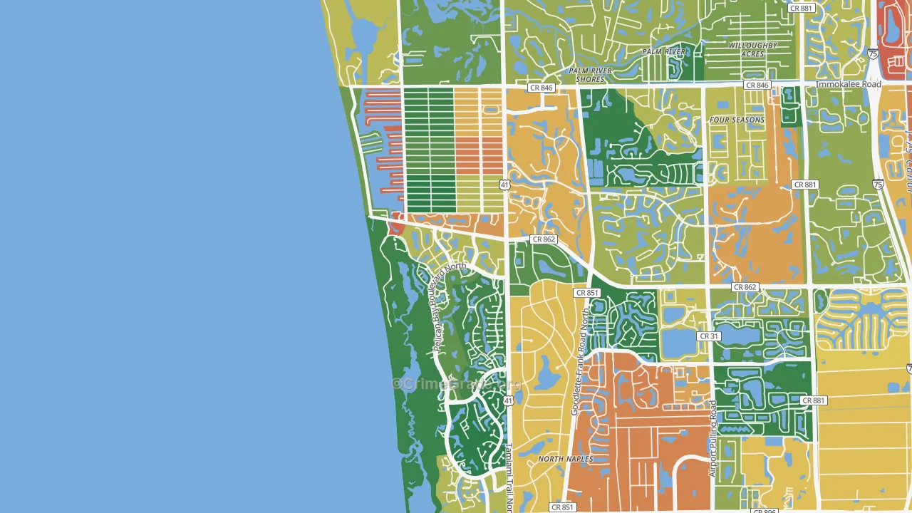 34108, FL Map of Drug-Related Crime Rates