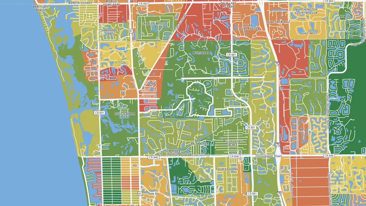 34110, FL Map of Drug-Related Crime Rates