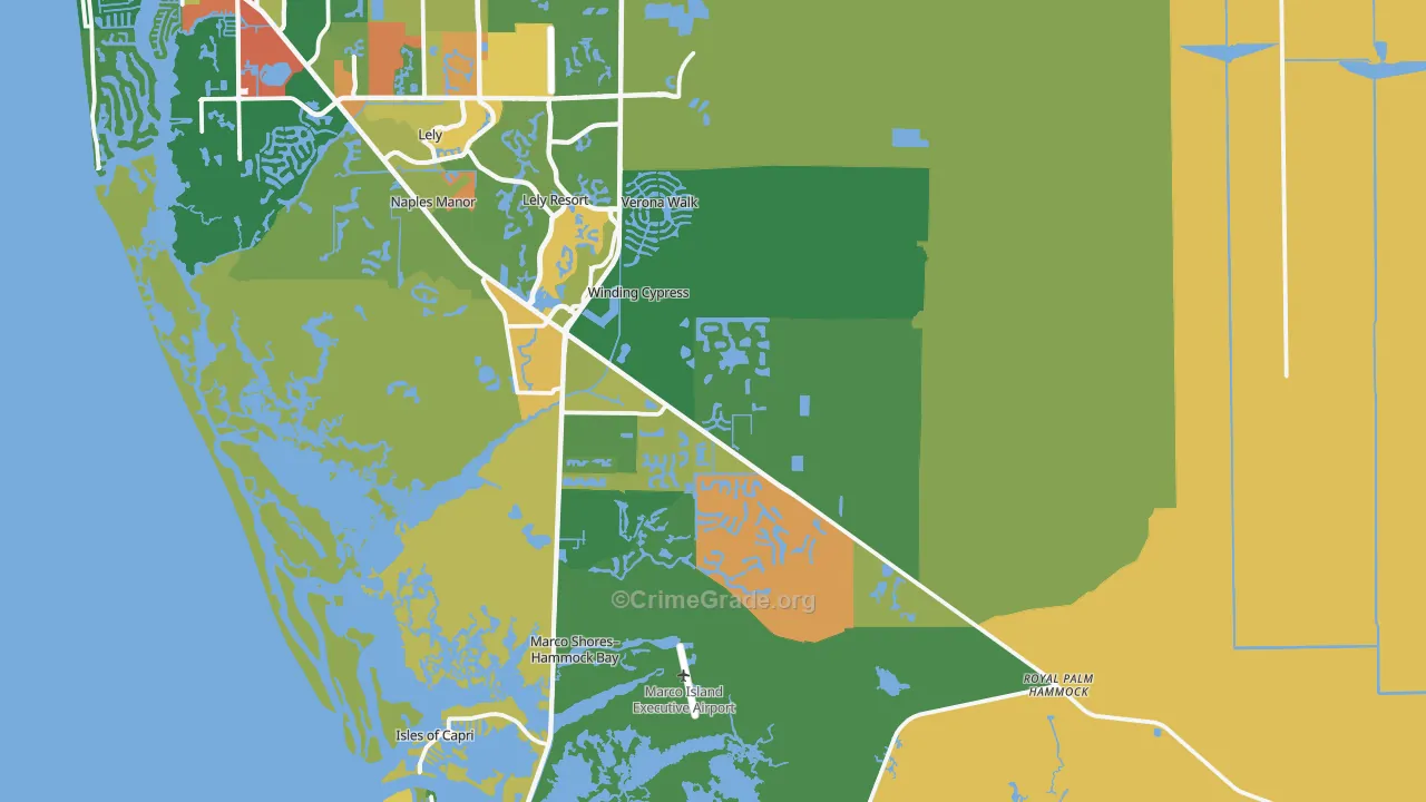 34114, FL Map of Drug-Related Crime Rates