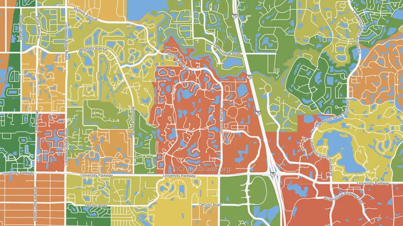 34201, FL Map of Drug-Related Crime Rates