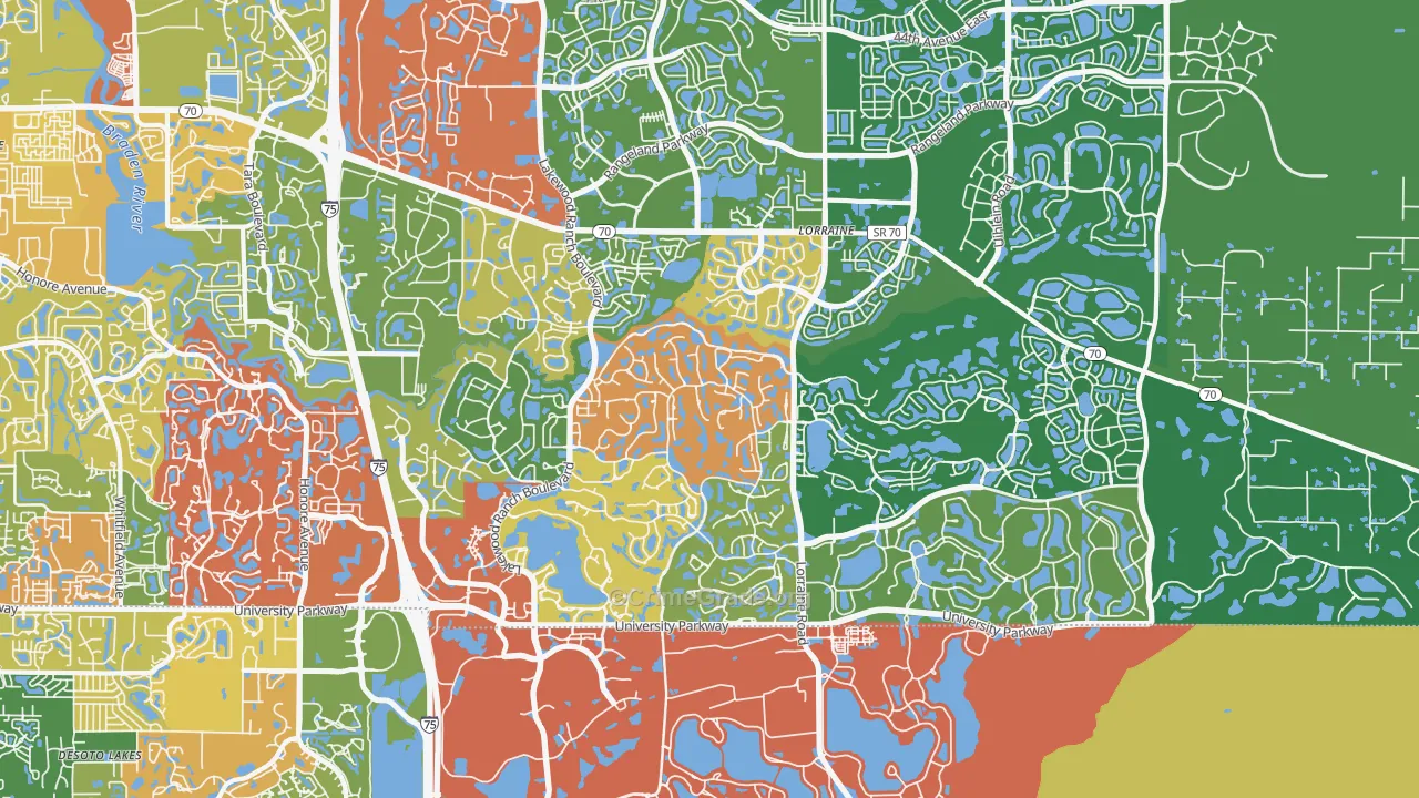 34202, FL Map of Drug-Related Crime Rates