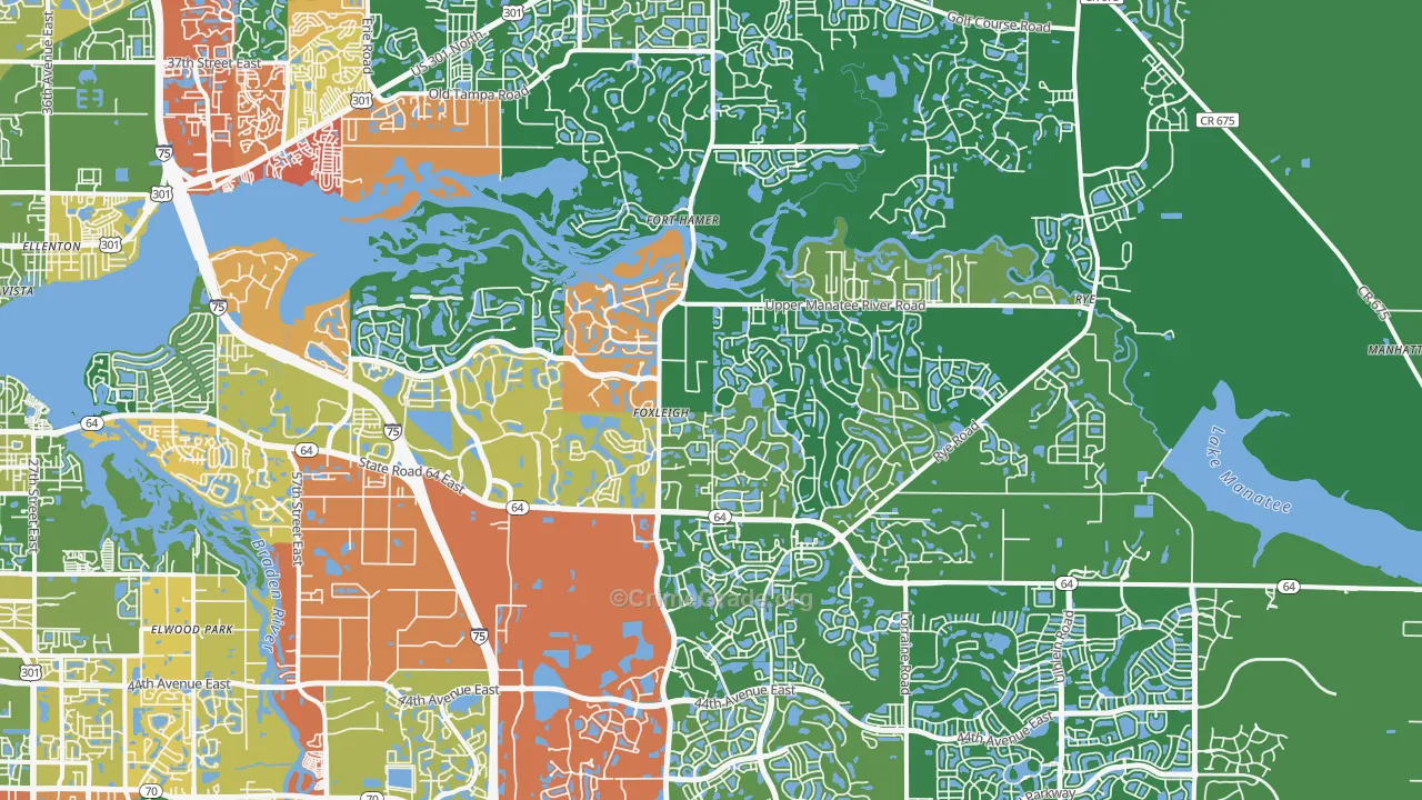 34212, FL Map of Drug-Related Crime Rates
