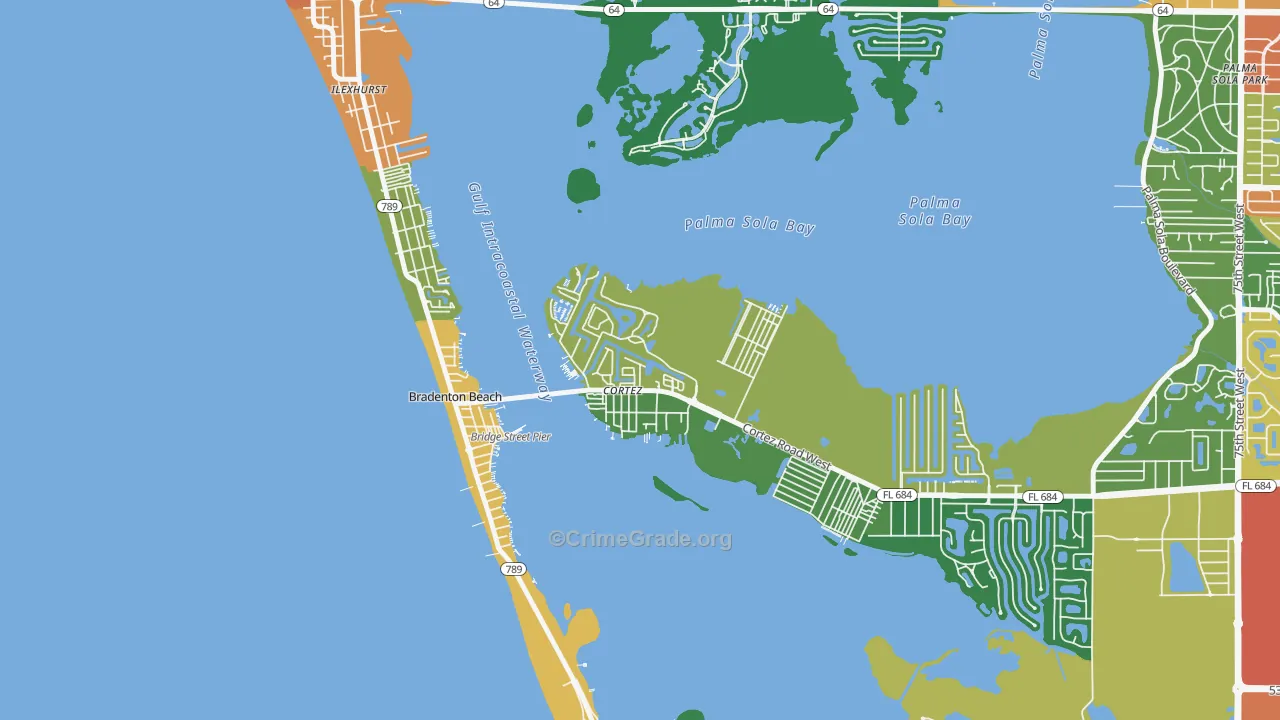 34215, FL Map of Drug-Related Crime Rates