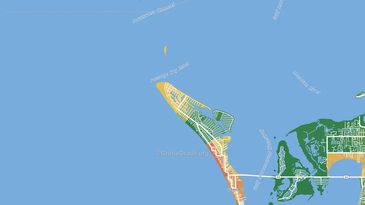 34216, FL Map of Drug-Related Crime Rates