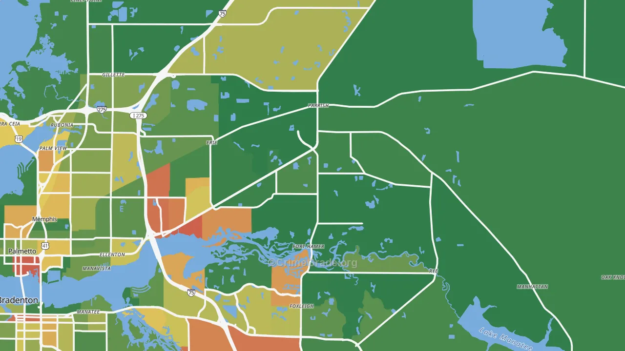 34219, FL Map of Drug-Related Crime Rates
