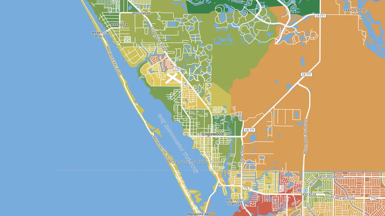 34223, FL Map of Drug-Related Crime Rates