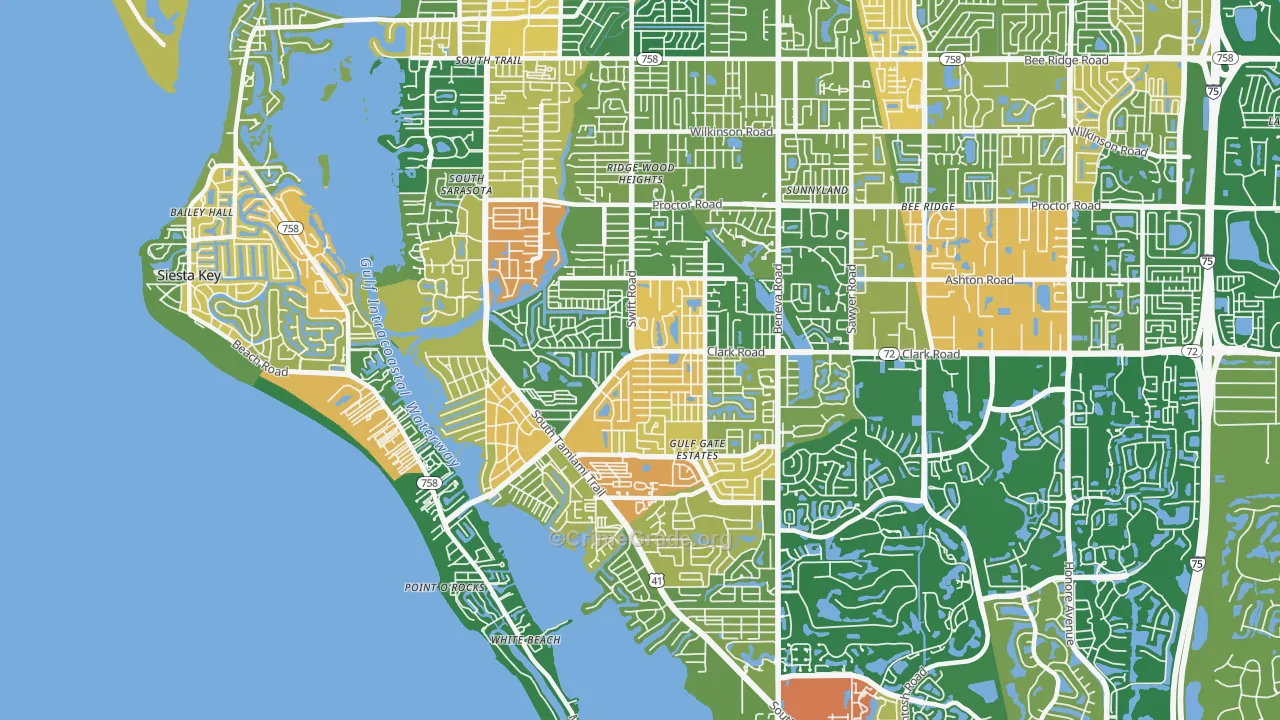 34231, FL Map of Drug-Related Crime Rates