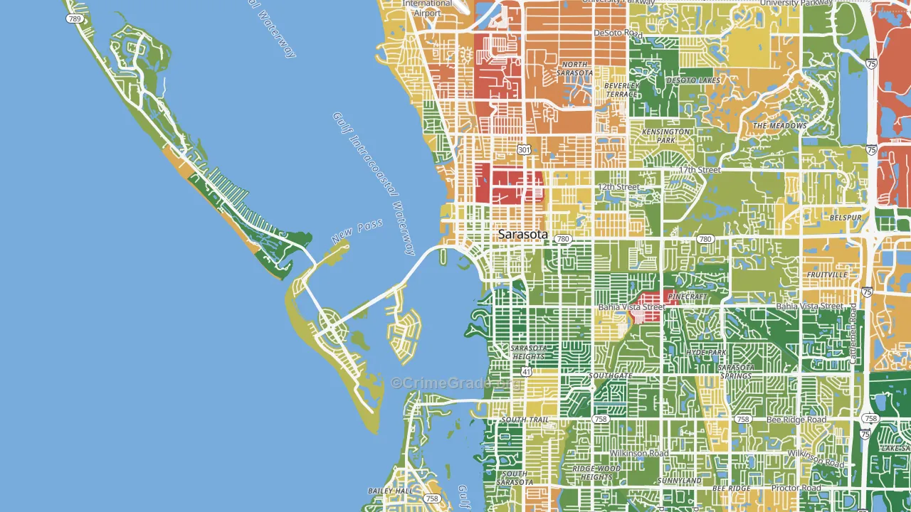 34236, FL Map of Drug-Related Crime Rates
