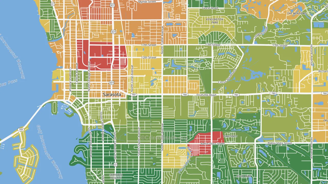 34237, FL Map of Drug-Related Crime Rates
