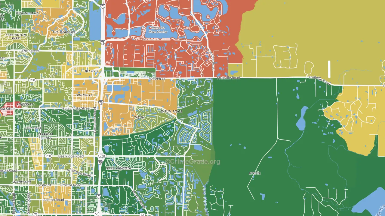 34240, FL Map of Drug-Related Crime Rates