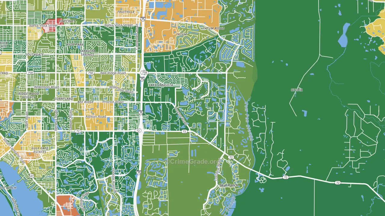34241, FL Map of Drug-Related Crime Rates