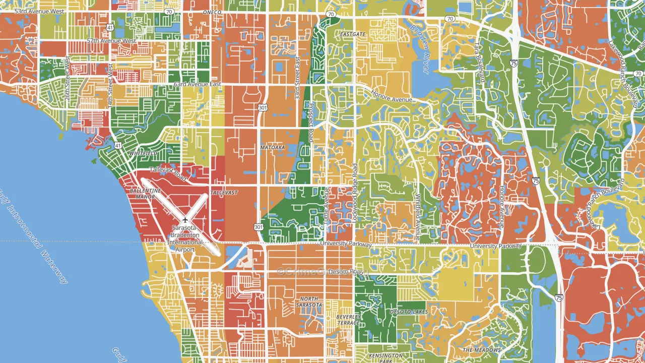 34243, FL Map of Drug-Related Crime Rates
